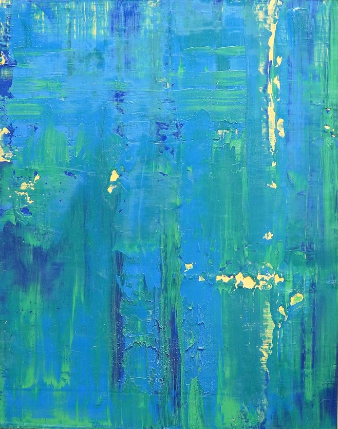 Attributed to Stephen Richardson Pope (b.1975), Untitled abstract composition, unsigned, oil on card, 42 x 33cm